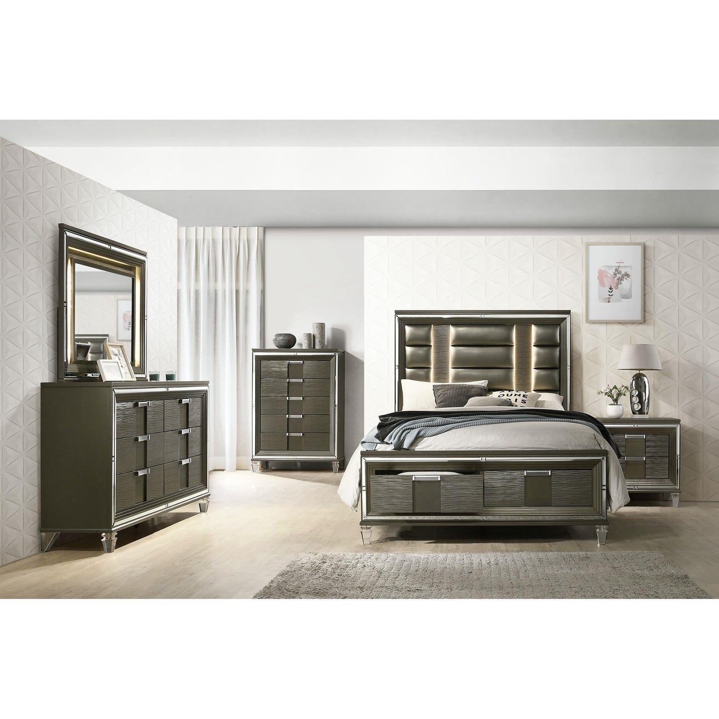 Elements International Twenty Nine TN600KB 2 - Drawer King Storage Bed - American Furniture of Slidell