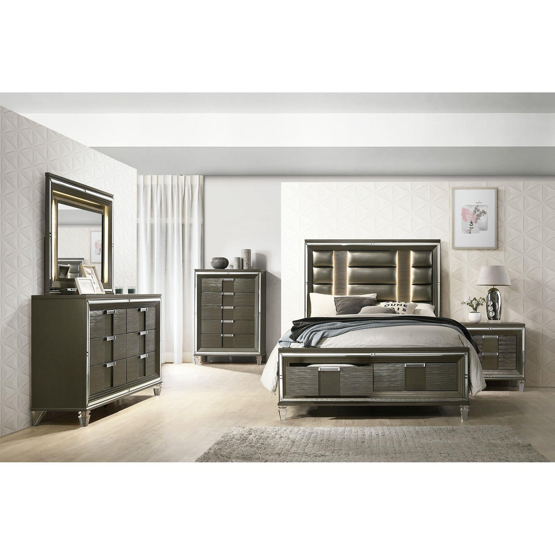 Elements International Twenty Nine TN600KB 2 - Drawer King Storage Bed - American Furniture of Slidell