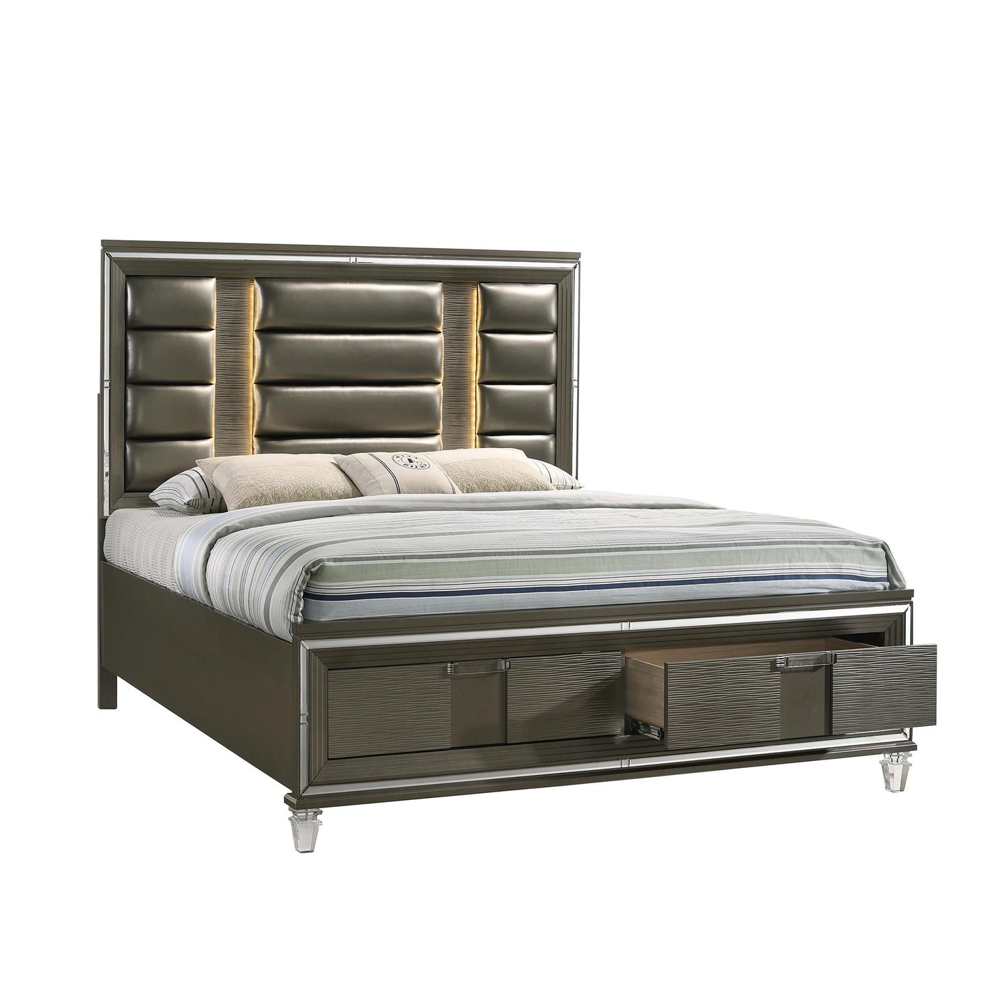 Elements International Twenty Nine TN600KB 2 - Drawer King Storage Bed - American Furniture of Slidell