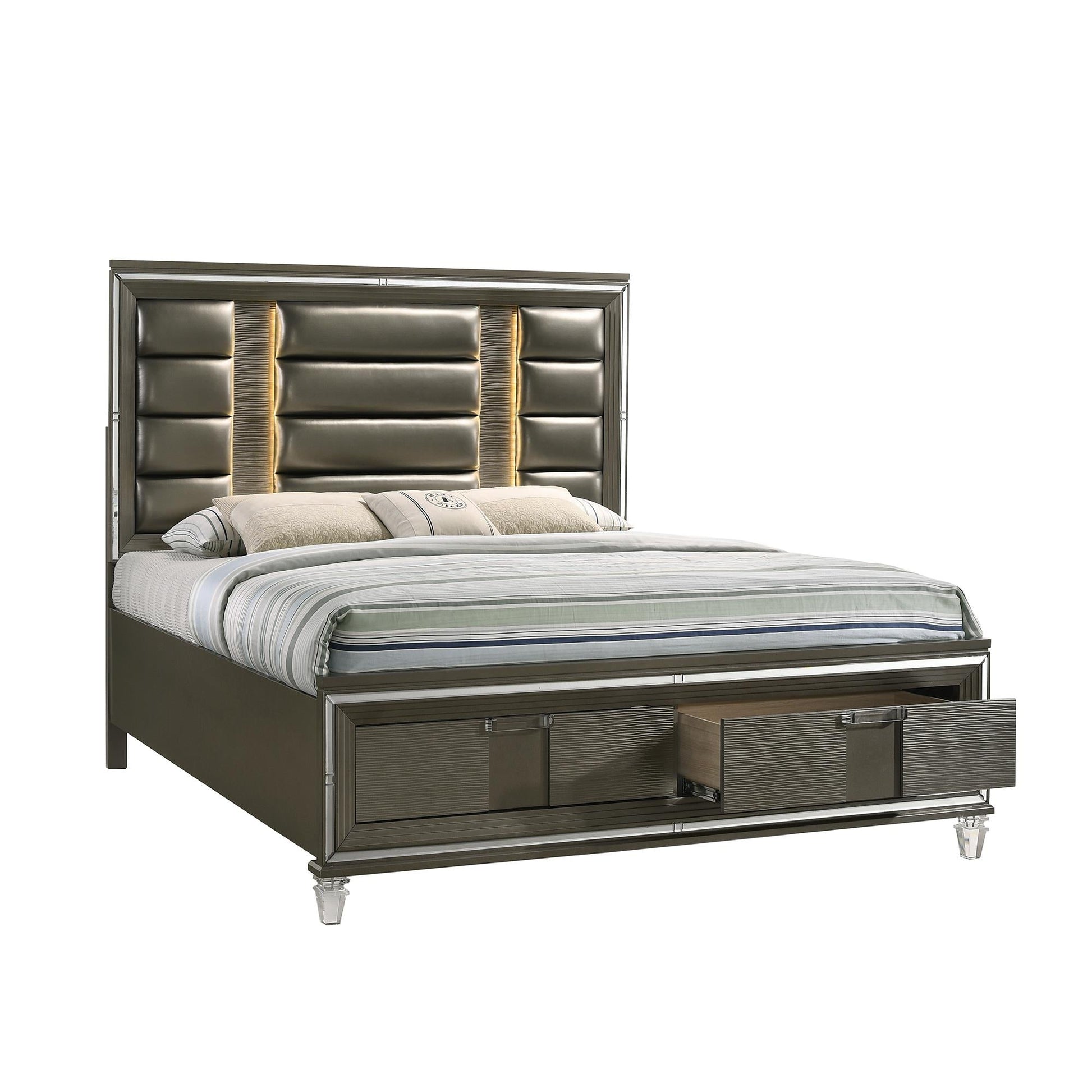 Elements International Twenty Nine TN600KB 2 - Drawer King Storage Bed - American Furniture of Slidell