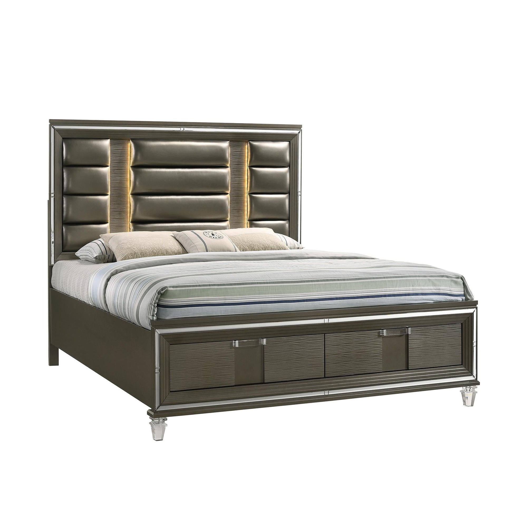 Elements International Twenty Nine TN600KB 2 - Drawer King Storage Bed - American Furniture of Slidell