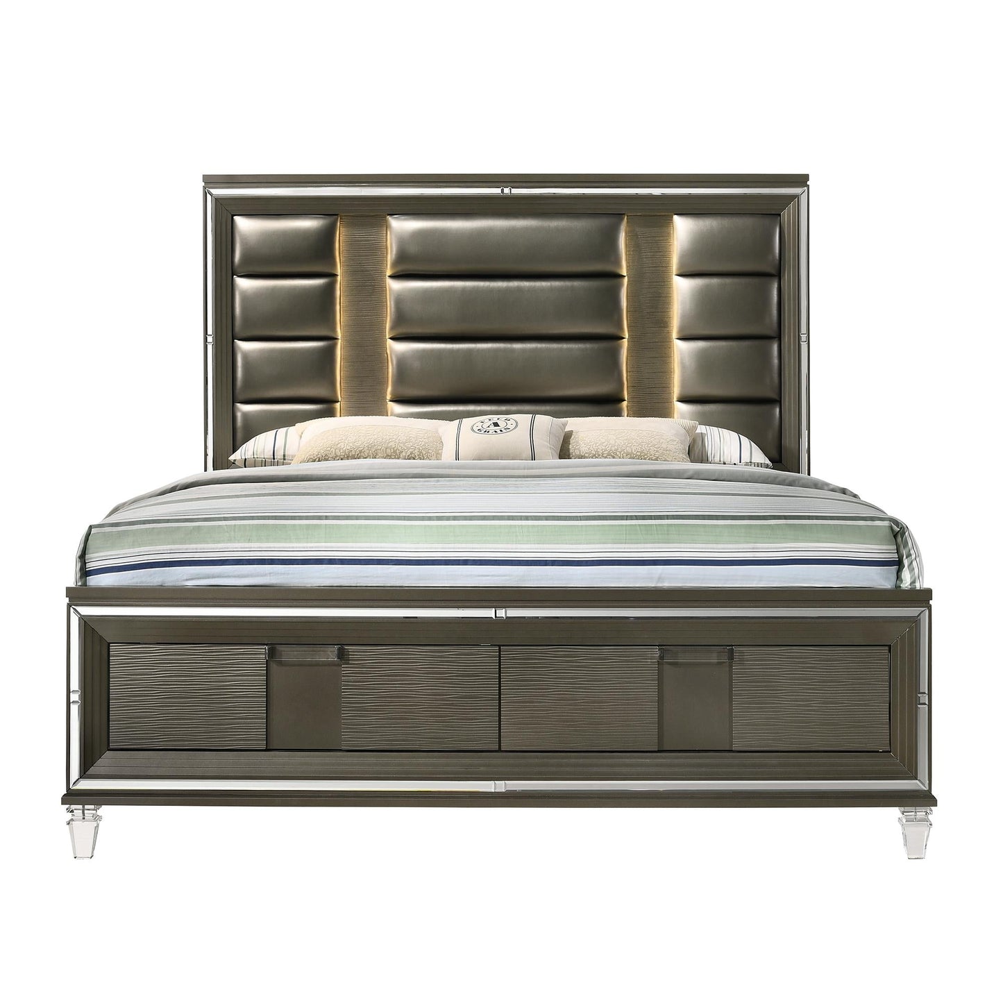 Elements International Twenty Nine TN600KB 2 - Drawer King Storage Bed - American Furniture of Slidell