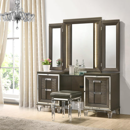 Elements International Twenty Nine TN600VTNSTAL Vanity Stool W/Acrylic Leg - American Furniture of Slidell