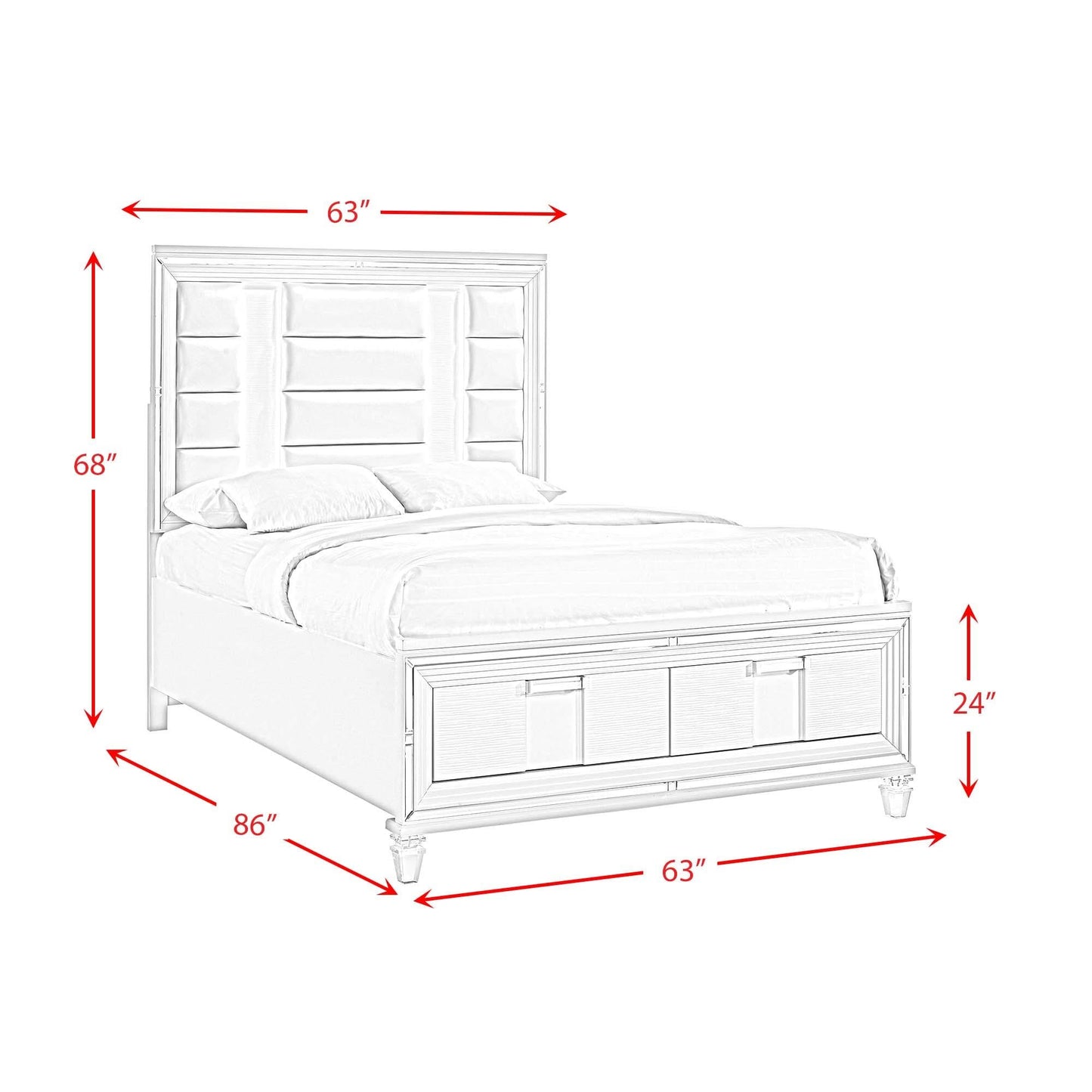 Elements International Twenty Nine TN700QB Queen Bed - American Furniture of Slidell