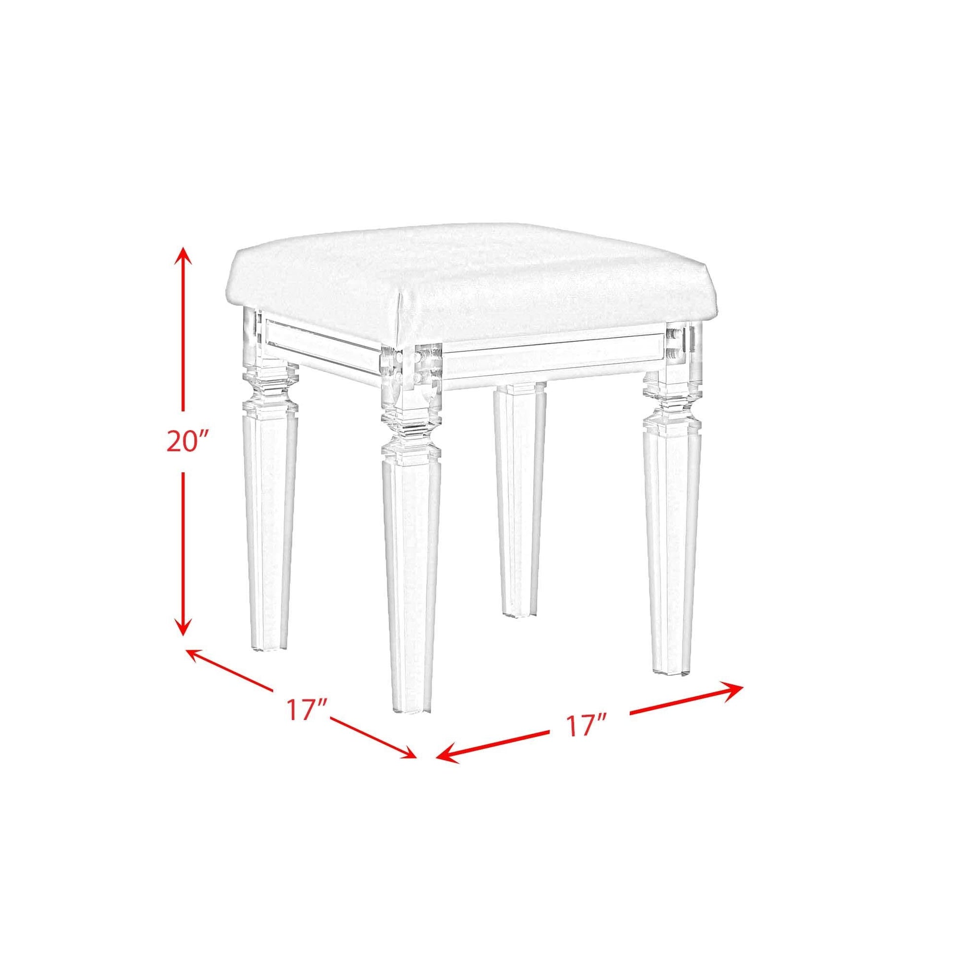 Elements International Twenty Nine TN700VTNSTAL Dressing Stool - American Furniture of Slidell