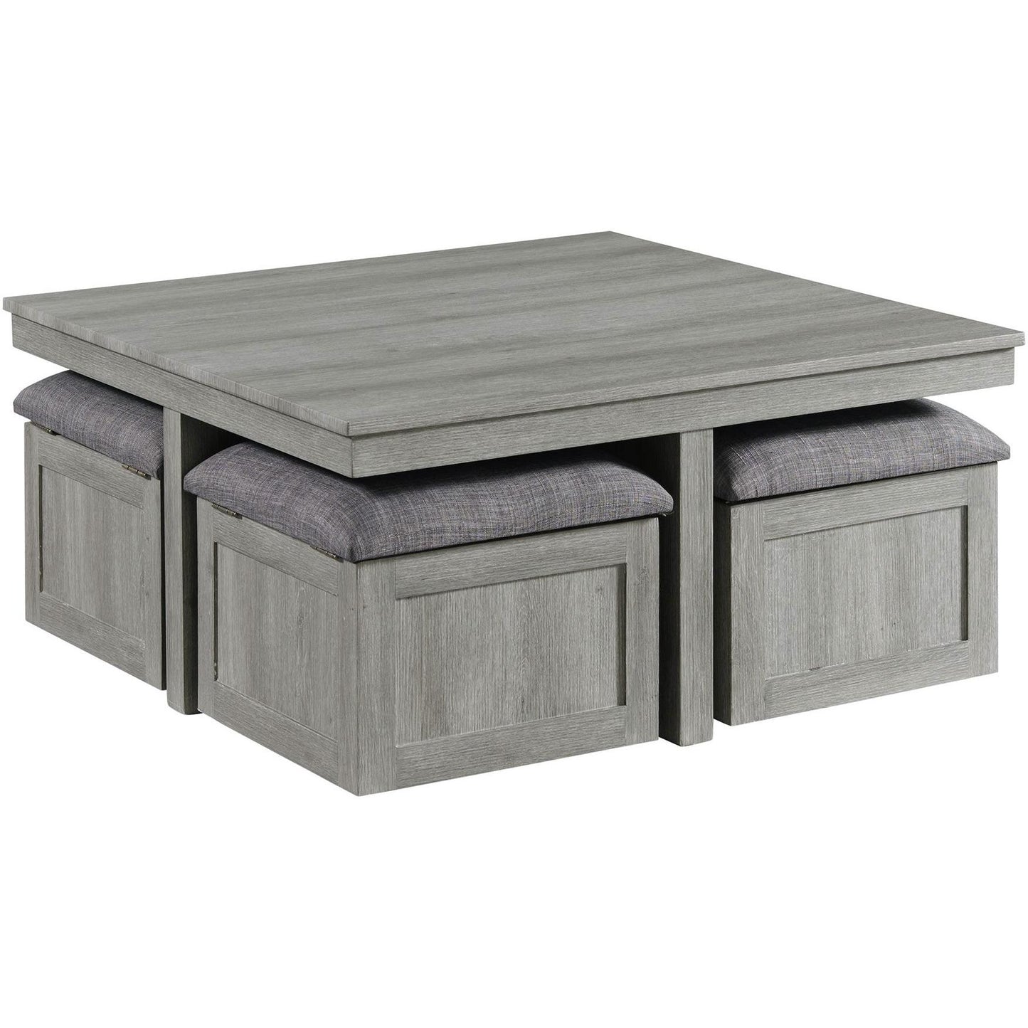 Elements International Uster CTUT100OT Coffee Table with 4 Stools - American Furniture of Slidell
