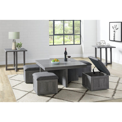 Elements International Uster CTUT100OT Coffee Table with 4 Stools - American Furniture of Slidell