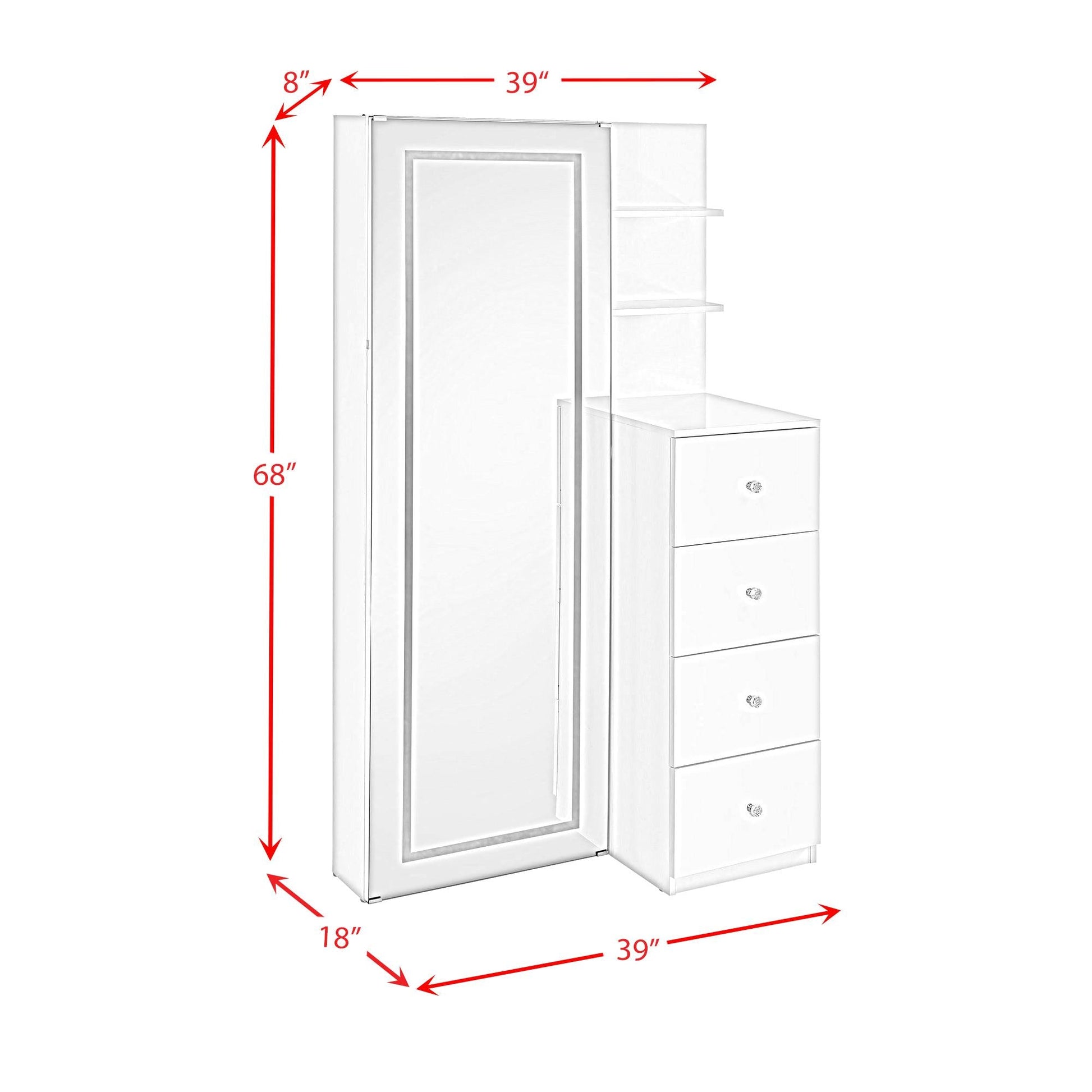 Elements International Vancouver A - 17310 - 7 - FM Floor Mirror - American Furniture of Slidell