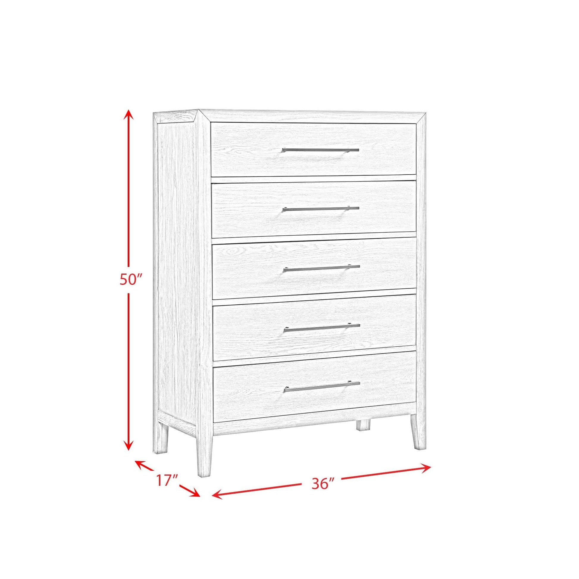 Elements International Versailles Contemporary B - 3690 - 3 - CH 5 - Drawer Chest - American Furniture of Slidell