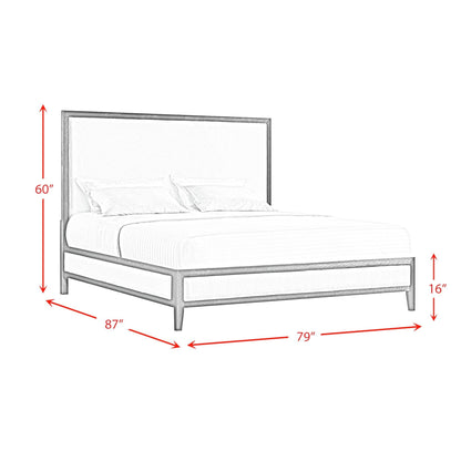 Elements International Versailles Contemporary B - 3690 - 3W - KB1 King Panel Bed - American Furniture of Slidell
