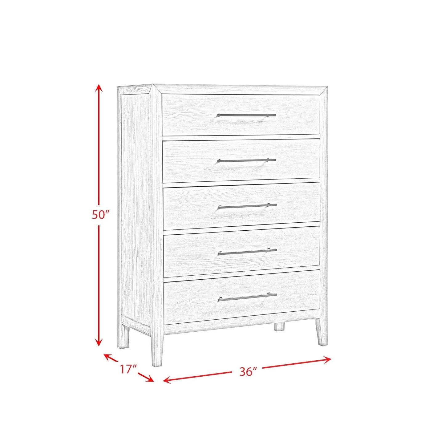 Elements International Versailles Contemporary B - 3690 - 8 - CH 5 - Drawer Chest - American Furniture of Slidell