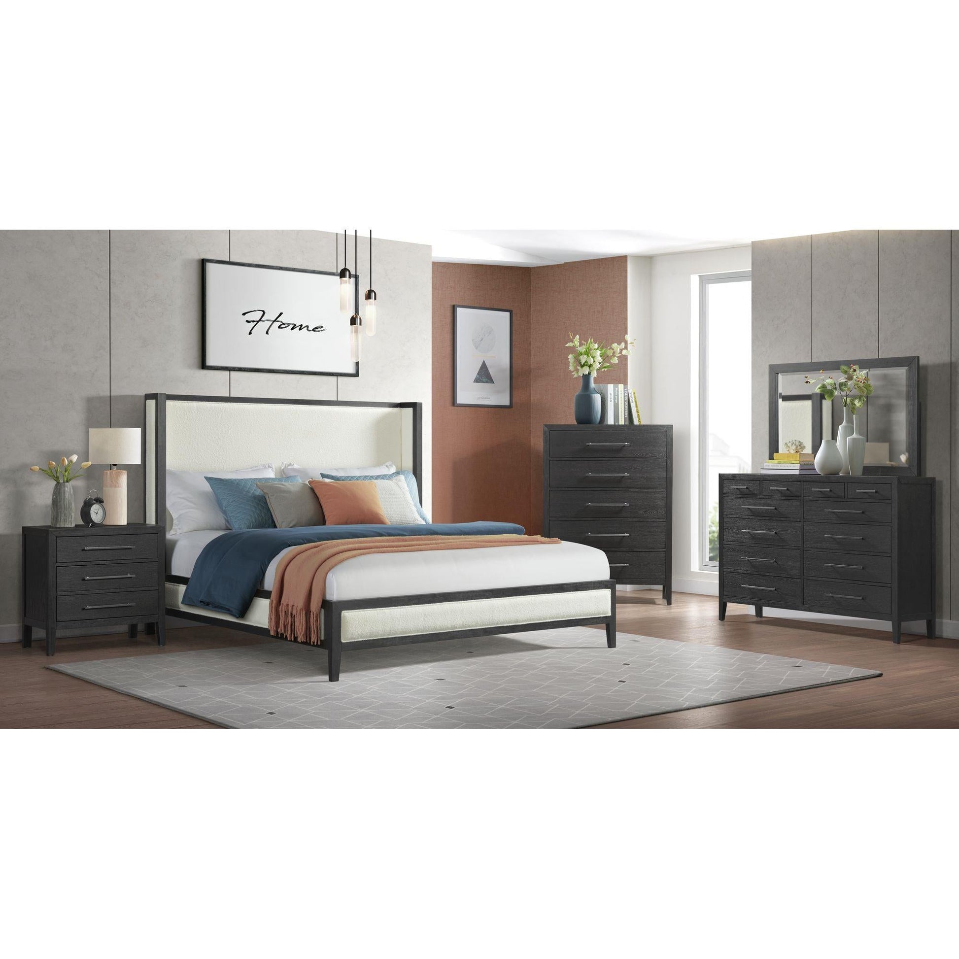 Elements International Versailles Contemporary B - 3690 - 8 - NS 3 - Drawer Nightstand - American Furniture of Slidell