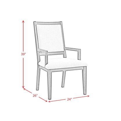 Elements International Versailles Contemporary D - 3690 - 6 - AC Dining Arm Chair - American Furniture of Slidell
