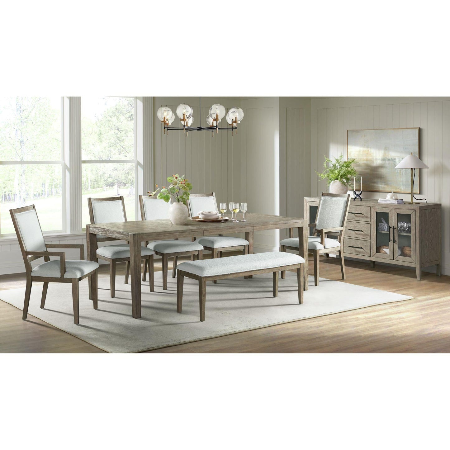 Elements International Versailles Contemporary D - 3690 - 6 - DT Rectangular Dining Table - American Furniture of Slidell