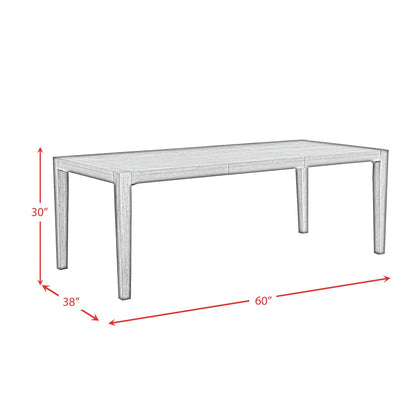 Elements International Versailles Contemporary D - 3690 - 6 - DT Rectangular Dining Table - American Furniture of Slidell