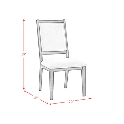 Elements International Versailles Contemporary D - 3690 - 6 - SC1 Square Back Dining Chair - American Furniture of Slidell
