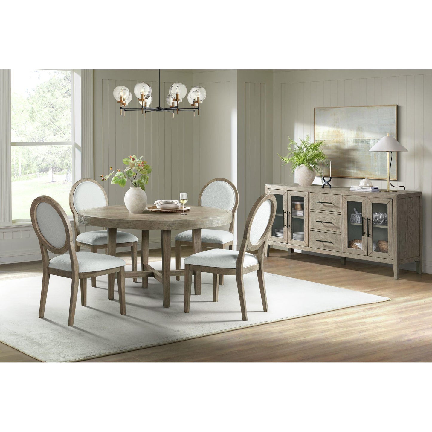Elements International Versailles Contemporary D - 3690 - 6 - SV Server - American Furniture of Slidell