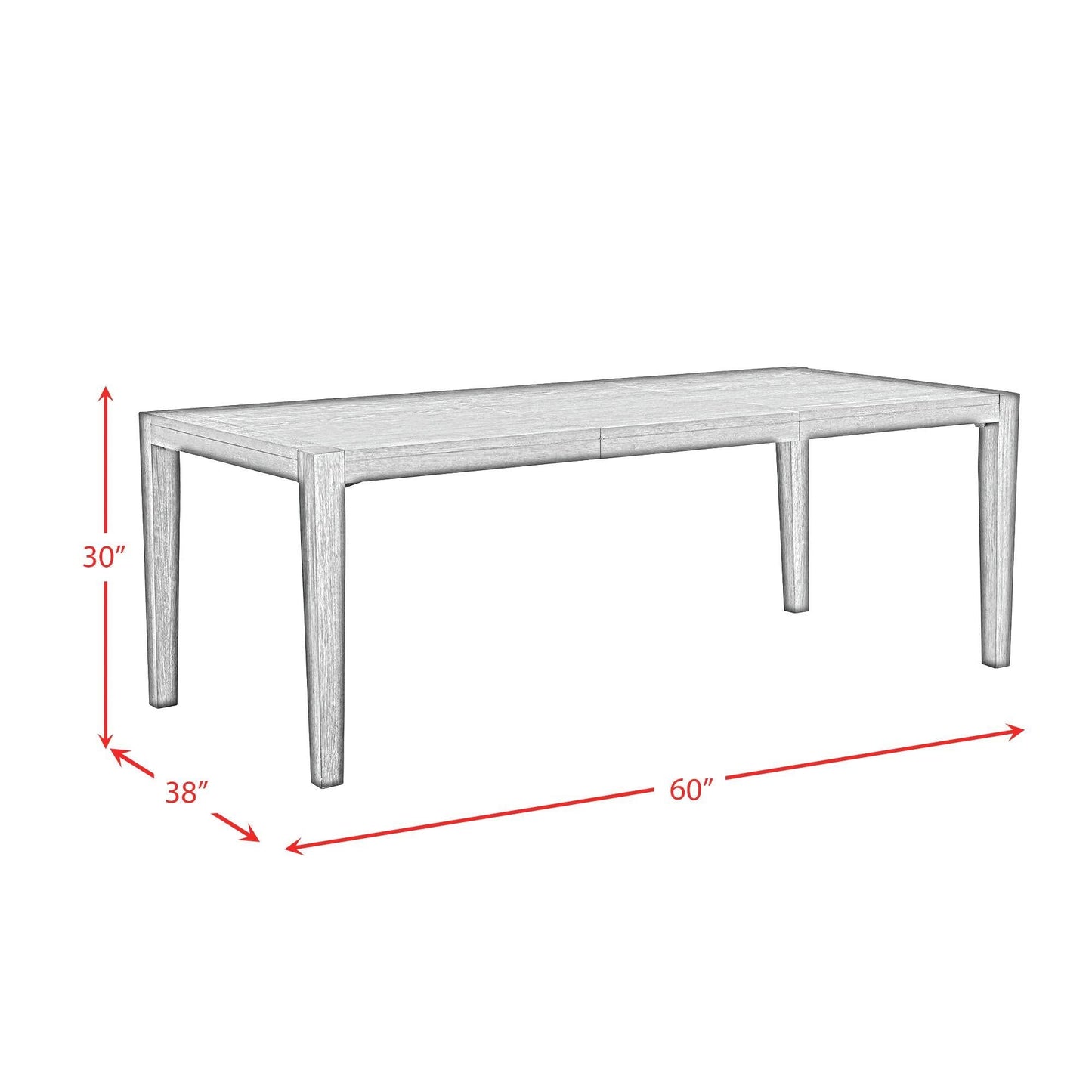 Elements International Versailles Contemporary D - 3690 - 8 - DT Dining Table - American Furniture of Slidell