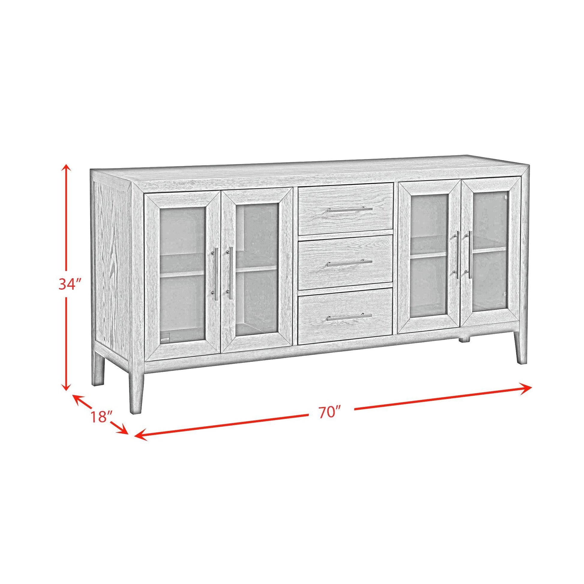 Elements International Versailles Contemporary D - 3690 - 8 - SV Server - American Furniture of Slidell