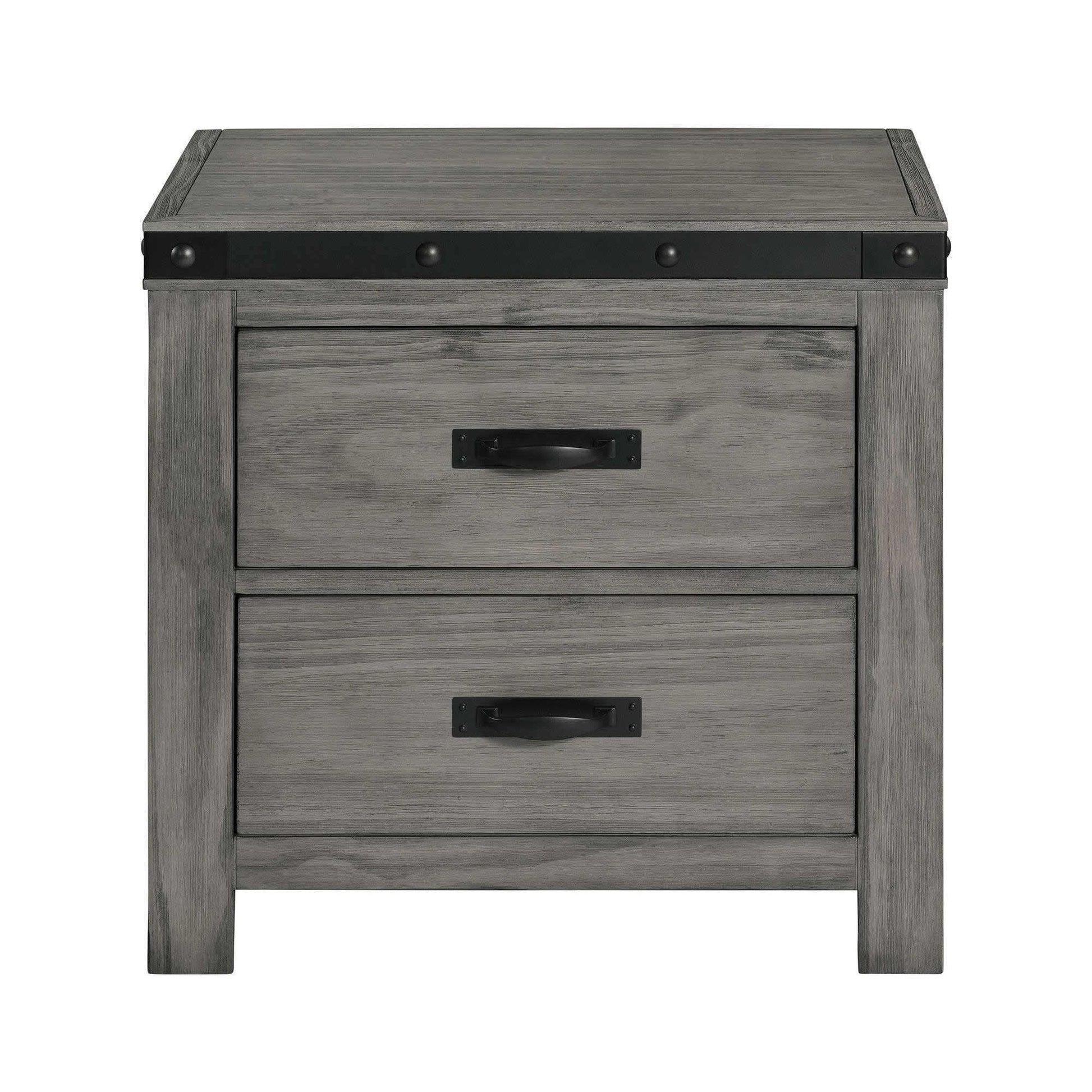 Elements International Wade 2 - Drawer Nightstand WE600NS - American Furniture of Slidell