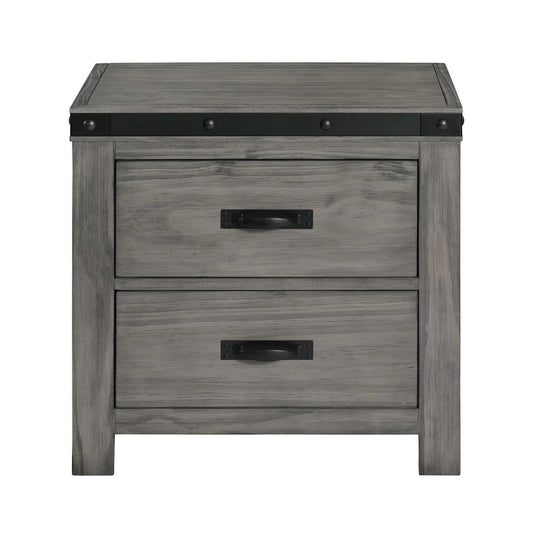 Elements International Wade 2 - Drawer Nightstand WE600NS - American Furniture of Slidell