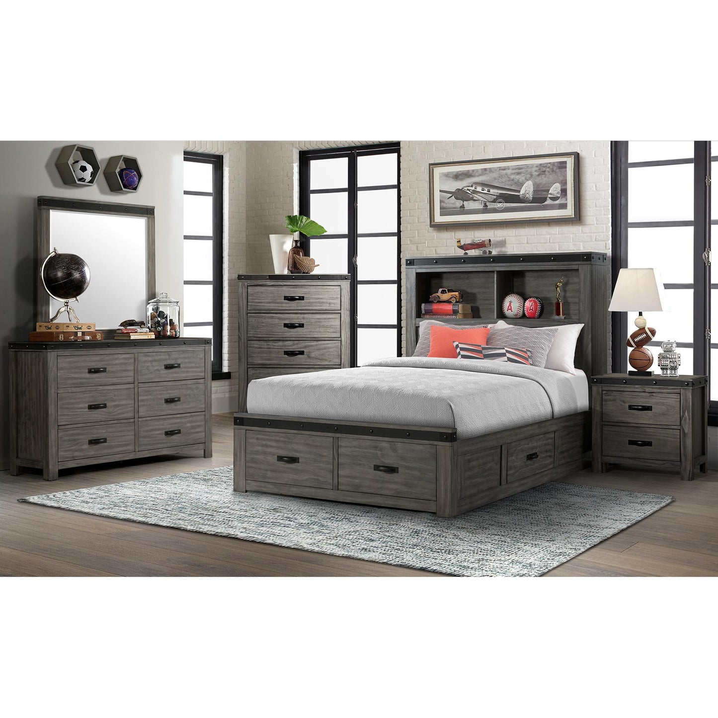 Elements International Wade WE650DR Youth Dresser 6 Drawer - American Furniture of Slidell