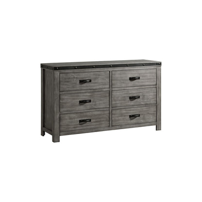 Elements International Wade WE650DR Youth Dresser 6 Drawer - American Furniture of Slidell