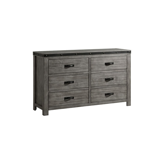 Elements International Wade WE650DR Youth Dresser 6 Drawer - American Furniture of Slidell