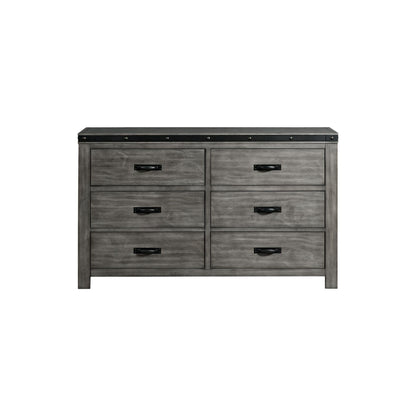 Elements International Wade WE650DR Youth Dresser 6 Drawer - American Furniture of Slidell
