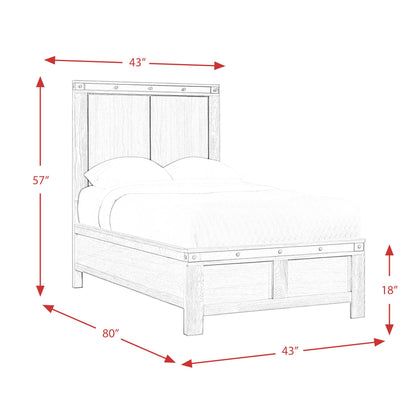 Elements International Wade WE670TB Twin Panel Bed - American Furniture of Slidell
