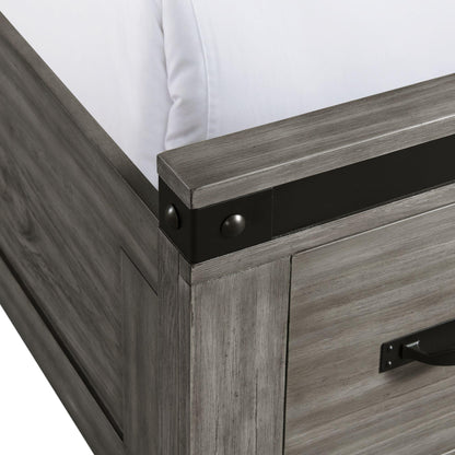 Elements International Wade Youth WE650FB Full Platform Storage Bed - American Furniture of Slidell