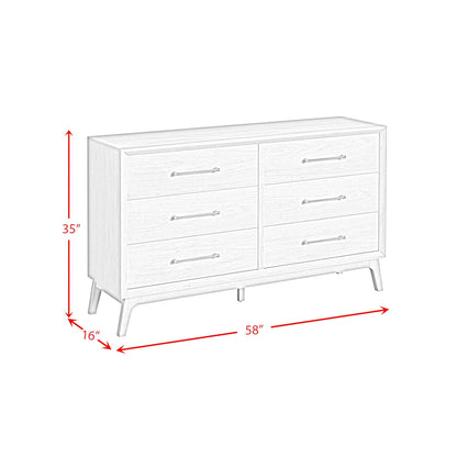 Elements International Westland B - 13000 - 6 - DR 6 - Drawer Dresser - American Furniture of Slidell