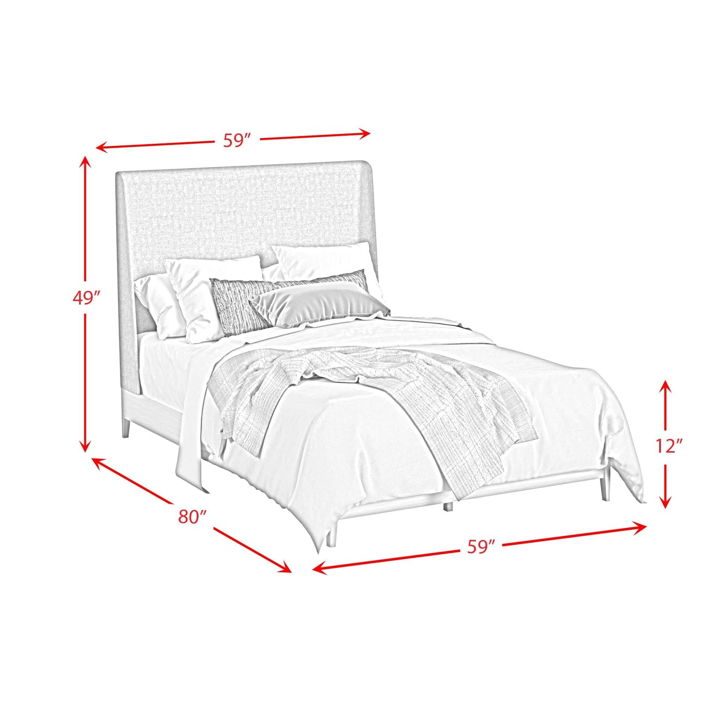 Elements International Westland B - 13000 - 6 - FUB Full Upholstered Bed - American Furniture of Slidell