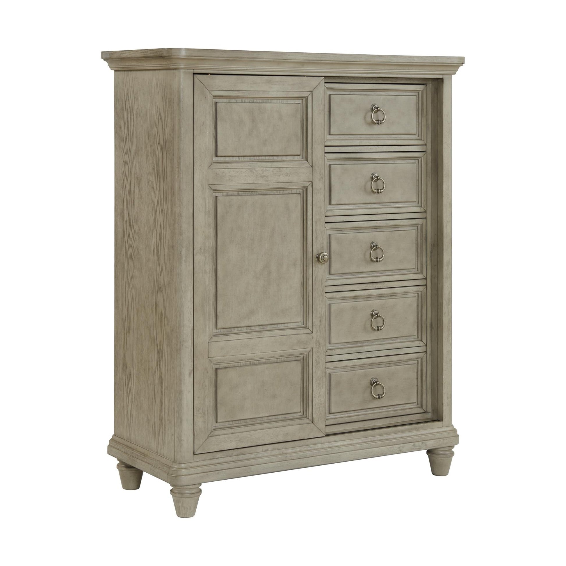 Elements International Whit - Ash B - 11360 - 3 - CH2 5 - Drawer Door Chest - American Furniture of Slidell