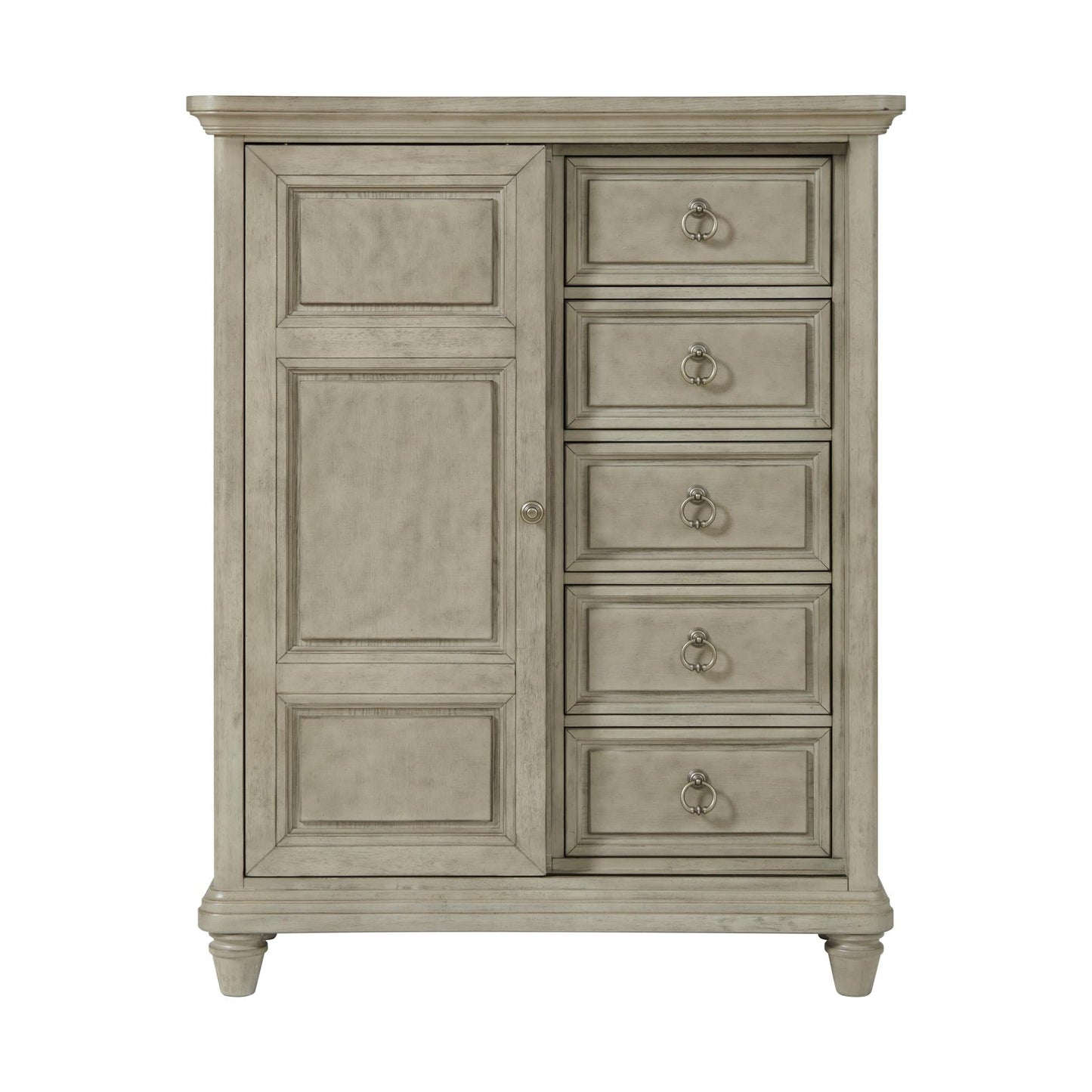 Elements International Whit - Ash B - 11360 - 3 - CH2 5 - Drawer Door Chest - American Furniture of Slidell