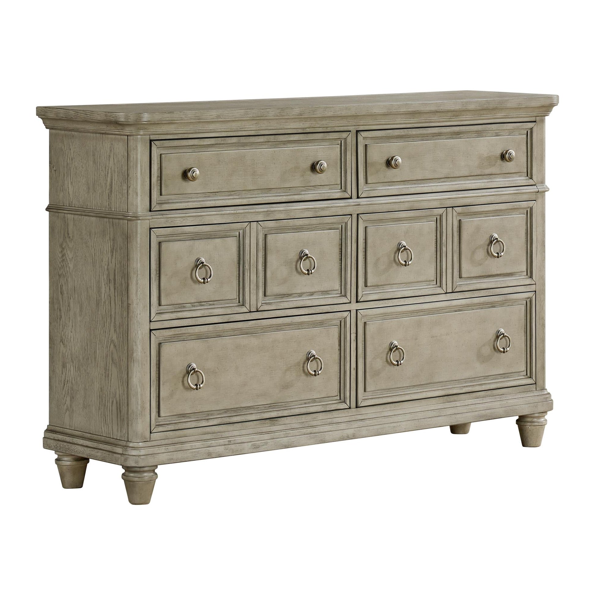 Elements International Whit - Ash B - 11360 - 3 - DR 6 - Drawer Dresser - American Furniture of Slidell