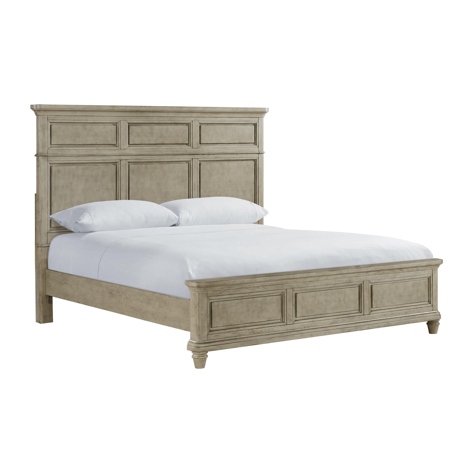 Elements International Whit - Ash B - 11360 - 3 - KB King Panel Bed - American Furniture of Slidell