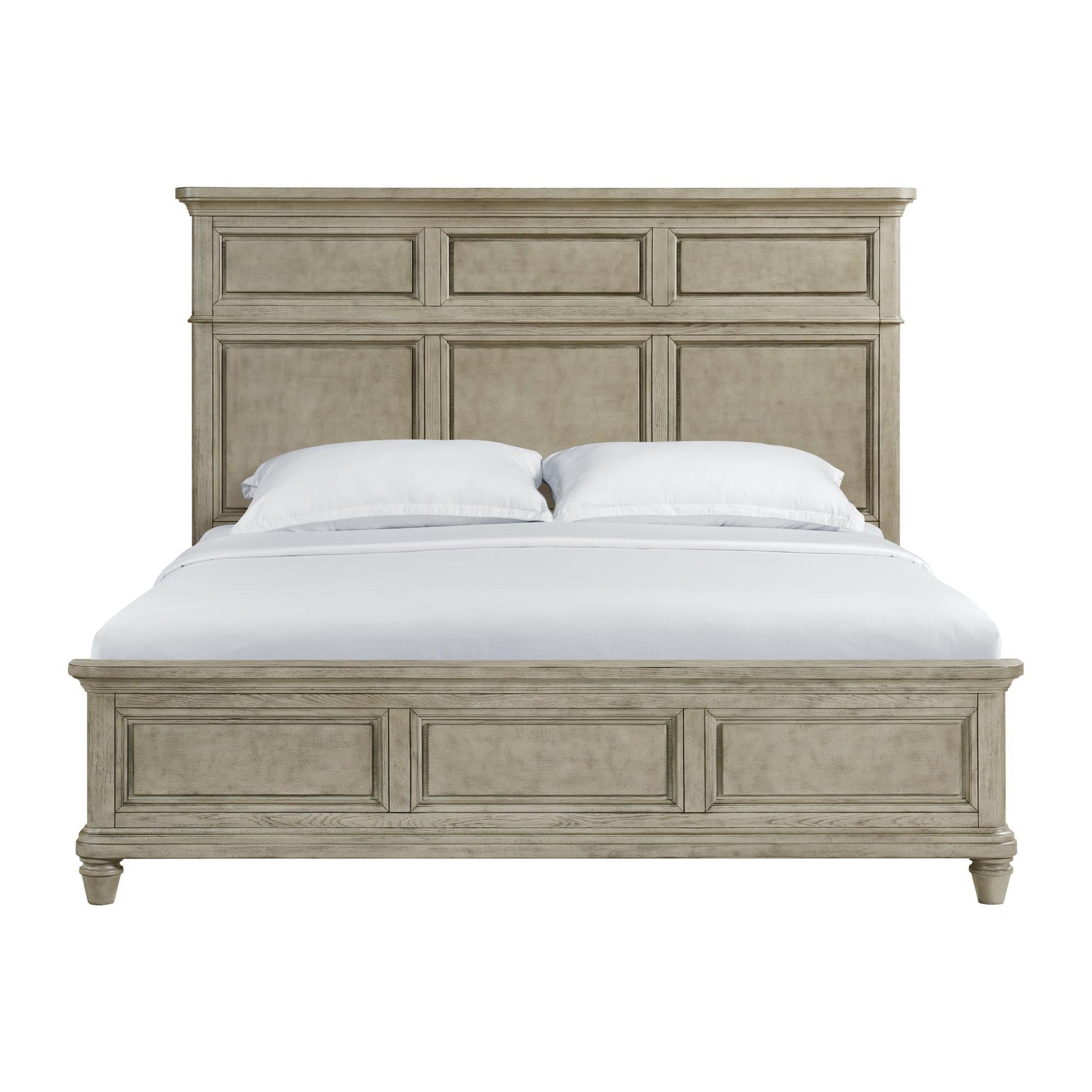 Elements International Whit - Ash B - 11360 - 3 - KB King Panel Bed - American Furniture of Slidell