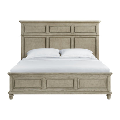 Elements International Whit - Ash B - 11360 - 3 - KB King Panel Bed - American Furniture of Slidell