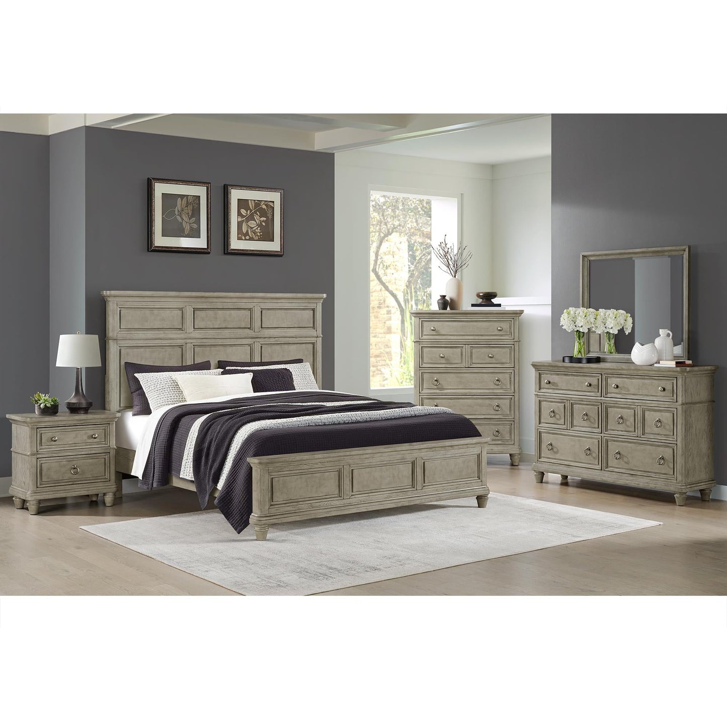 Elements International Whit - Ash B - 11360 - 3 - NS 2 - Drawer Nightstand - American Furniture of Slidell