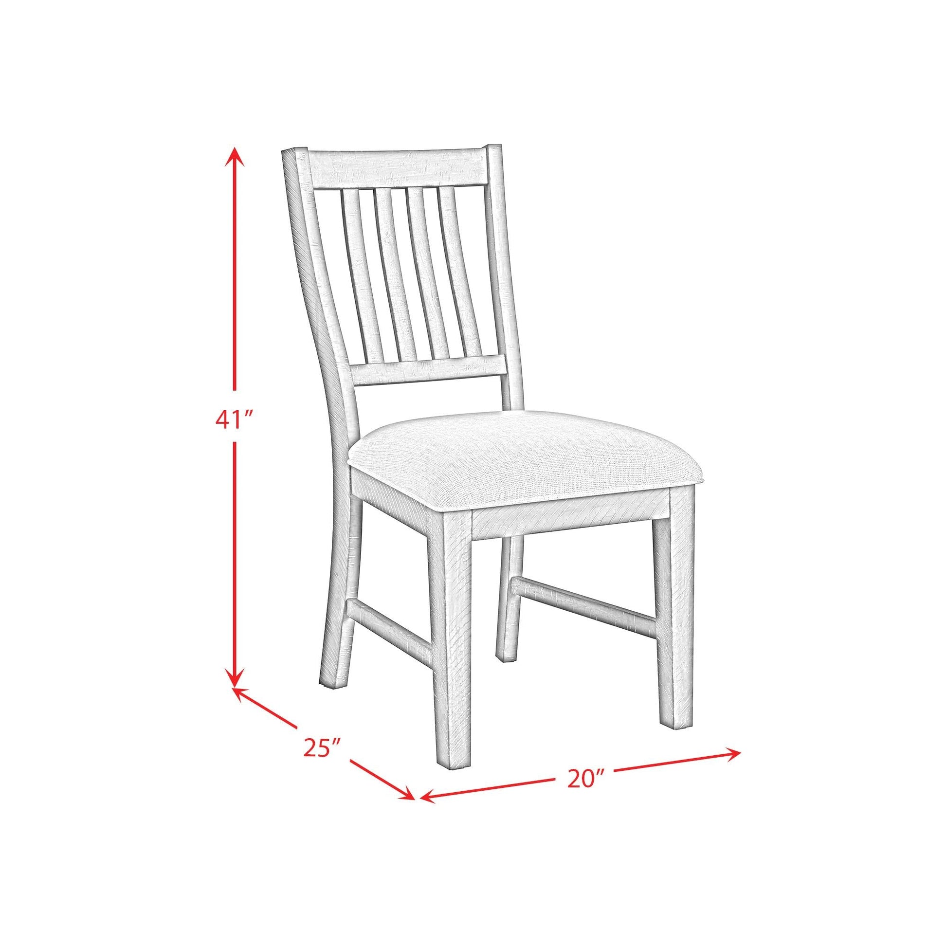 Elements International Yellowstone D - 12830 - 3 - SC Dining Side Chair - American Furniture of Slidell