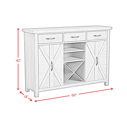 Elements International Yellowstone D - 12830 - 3 - SV Server - American Furniture of Slidell