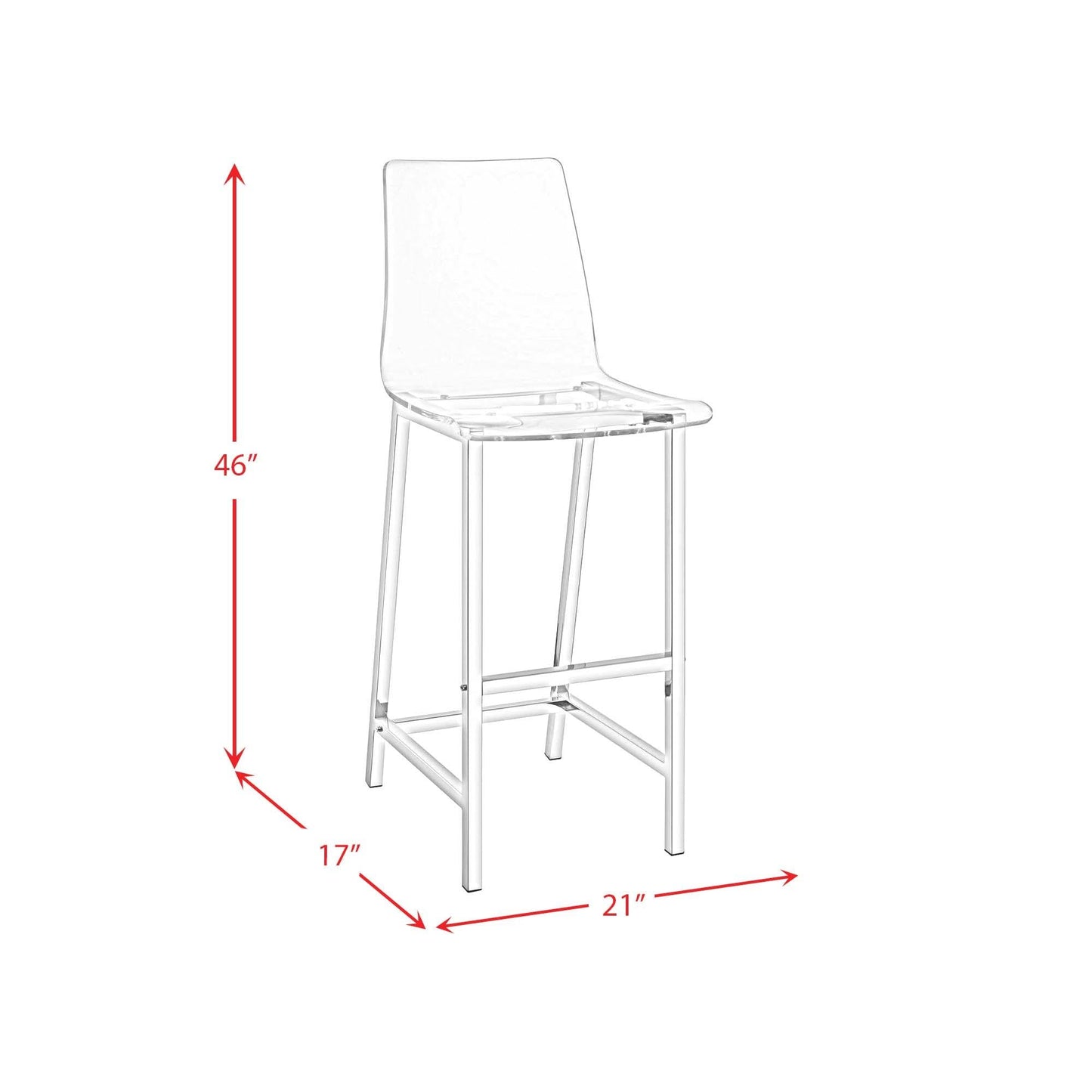 Elements International Zeus CDZS100CSC Barstool - American Furniture of Slidell