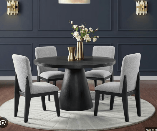Elements - Portland Dining Table/4 chairs - BLK - American Furniture of Slidell
