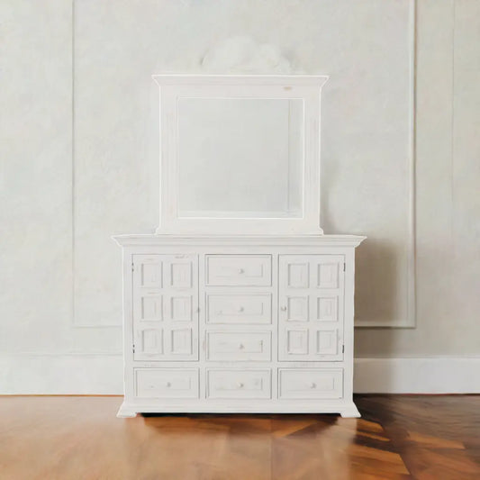 Chalet Mirror Nero White Vintage LLC