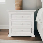 Chalet Nightstand Nero White Vintage LLC