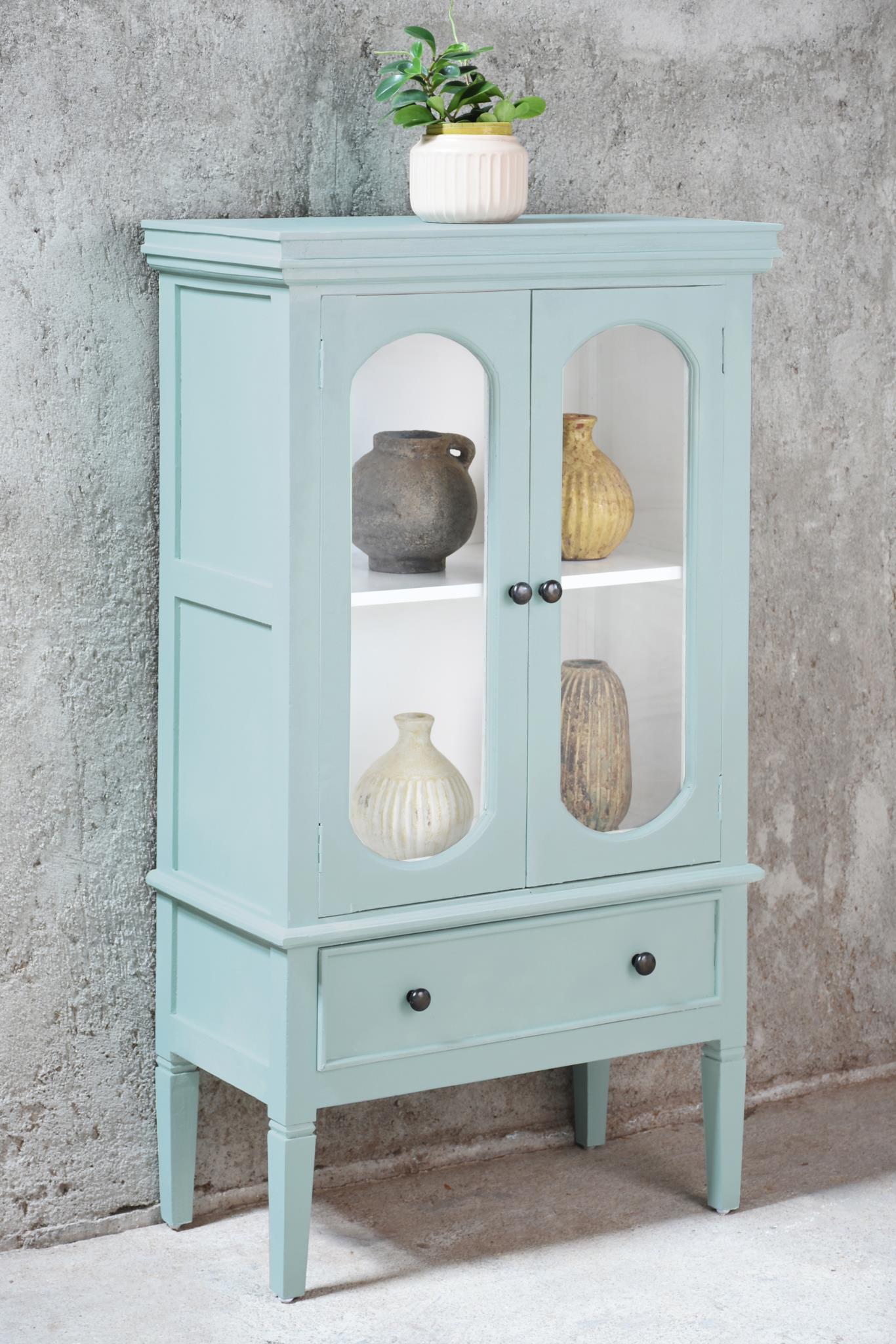 Greenwich Glz Accent Cabinet (CAB382) 31.5 x 15.7 x 55.1 - SAND (color varies in picture) - American Furniture of Slidell