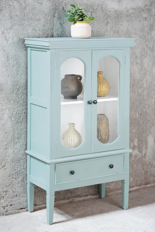 Greenwich Glz Accent Cabinet (CAB382) 31.5 x 15.7 x 55.1 - SAND (color varies in picture) - American Furniture of Slidell