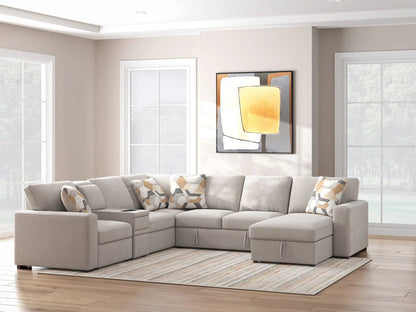 Higgesbee Flannel 5 Piece Sectional PC67305 - American Furniture of Slidell