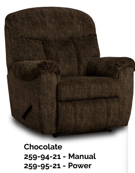 King Comfort Chocolate Manual Recliner - American Furniture of Slidell